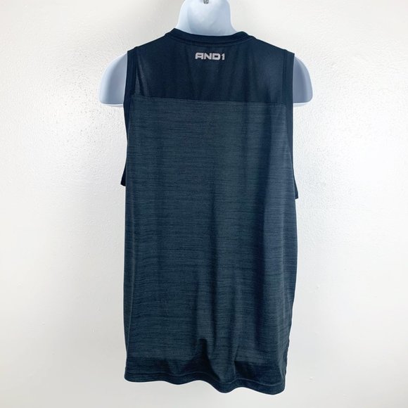 AND1 Basketball Tank Top Sleeveless Jersey Reflective Stripe - Picture 3 of 6